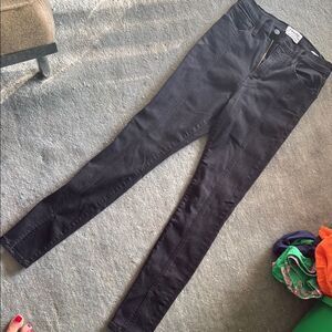 Black Skinny Jeans - FRAME Black Bottom Slit Pants - Worn Once - Size 26